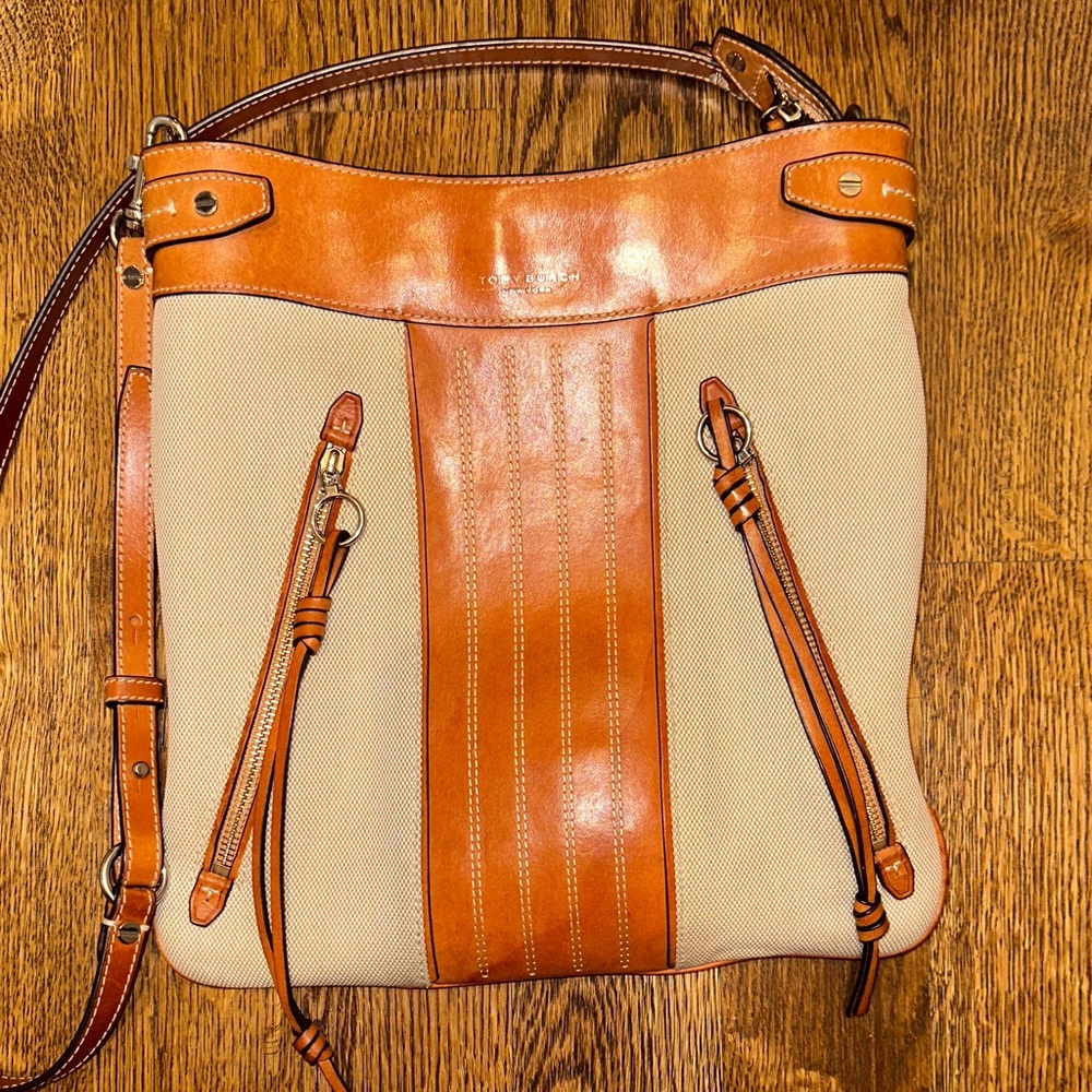 Tory Burch Crossbody Tan and Brown Leather Women's Bag